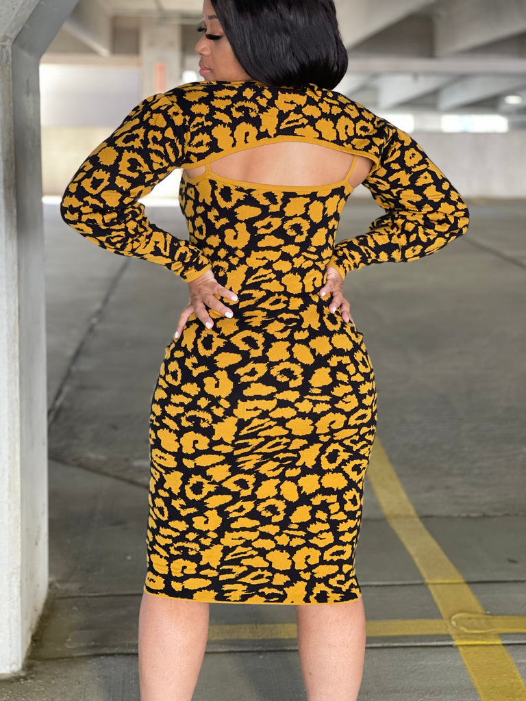 Bedrock Leopard Sweater Dress Empress of Fashion